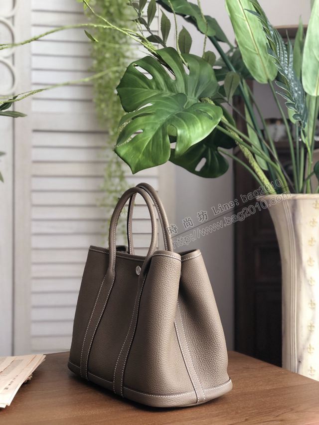 HERMES女包 花園包 Garden party  愛馬仕手提包 手腕包 大小號 法國Fjord進口原廠牛皮 愛馬仕彩繪帆布內裏  Ama1667